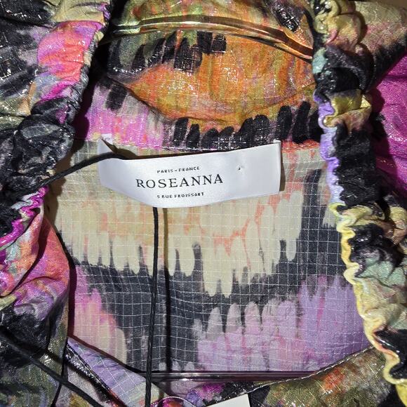 Roseanna Polaroid Technique Paolo Trench Light Coat Multi Color Metallic NEW - Picture 6 of 16